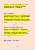 NYC HOME IMPROVEMENT NEWEST ACTUAL EXAM &NewLine;WITH COMPLETE QUESTIONS AND ANSWERS &NewLine;&sol;&sol;VERIFIED&sol;&sol;GRADED A&plus;&sol;&sol;100&percnt; PASS