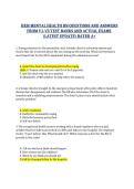  HESI Mental Health RN Exam Review 2026 &vert; Versions 1&ndash;3 &vert; Verified Questions & Answers