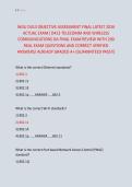 WGU D413 OBJECTIVE ASSESSMENT FINAL LATEST 2026 &NewLine;ACTUAL EXAM&vert; D413 TELECOMM AND WIRELESS &NewLine;COMMUNICATIONS OA FINAL EXAM REVIEW WITH 200 &NewLine;REAL EXAM QUESTIONS AND CORRECT VERIFIED &NewLine;ANSWERS&sol; ALREADY GRADED A&plus; &lpar;GUARANTEED PASS&excl;&excl;&rpar; 