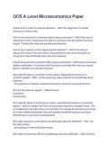 OCR A Level Microeconomics Paper Questions and Answers 2025&sol; 2026 &ndash; Complete Revision Guide&comma; Exam Practice Workbook&comma; Market Structures&comma; Demand and Supply&comma; Economic Policy&comma; 100&percnt; Verified with Correct Questions and Answers