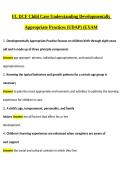 FL DCF Child Care Understanding Developmentally Appropriate Practices &lpar;UDAP&rpar; Exam Questions and Answers Study Guide A&plus;
