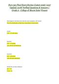 NURS 323 Final Exam Review Questions and Answers for Nursing Research and Evidence-Based Practice &vert; College of Mount Saint Vincent A&plus;