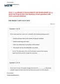 WGU C 722 &vert; PROJECT MANAGEMENT METHODS &vert; MODULE 13 QUIZ &vert; The Project Life Cycle Summary &vert; Exam questions with 100&percnt; accurate solutions