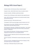 Biology OCR A Level Paper 2 Questions and Answers 2025&sol; 2026 &ndash; Complete Revision Guide&comma; Exam Practice Workbook&comma; 100&percnt; Verified with Correct Questions and Answers
