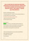 RCIS CCI EXAM PRACTICE QUESTIONS REGISTERED &NewLine;CARDIOVASCULAR INVASIVE SPECIALIST COMPLETE 200 &NewLine;QUESTIONS & ANSWERS WITH RATIONALES NEW &NewLine;2026&sol;2027 UPDATE &vert; 100&percnt; CORRECT &vert; VERIFIED &NewLine;SOLUTIONS &lpar;GRADED A&rpar; 