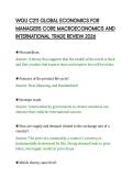 WGU C211 GLOBAL ECONOMICS FOR&NewLine;MANAGERS CORE MACROECONOMICS AND&NewLine;INTERNATIONAL TRADE REVIEW 2026