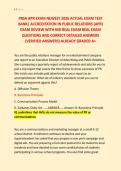 PRSA APR EXAM NEWEST 2026 ACTUAL EXAM TEST &NewLine;BANK&vert; ACCREDITATION IN PUBLIC RELATIONS &lpar;APR&rpar; &NewLine;EXAM REVIEW WITH 650 REAL EXAM REAL EXAM &NewLine;QUESTIONS AND CORRECT DETAILED ANSWERS &NewLine;&lpar;VERIFIED ANSWERS&rpar; ALREADY GRADED A&plus;