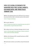 WGU C211 GLOBAL ECONOMICS FOR&NewLine;MANAGERS HIGH-YIELD GLOBAL MARKETS&comma;&NewLine;EXCHANGE RATES&comma; AND TRADE POLICY&NewLine;SUMMARY 2026