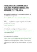 WGU C211 GLOBAL ECONOMICS FOR&NewLine;MANAGERS PRACTICE QUESTIONS WITH&NewLine;DETAILED EXPLANATIONS 2026