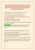 ATTSA TRAFFIC SUPERVISOR CERTIFICATION EXAM &vert; CONTAINS 400 &NewLine;VERIFIED QUESTIONS AND EXPERT ANSWERS WITH RATIONALES &vert; &NewLine;GRADED A&plus; &vert; GUARANTEED PASS&vert; COMPLETE TRAFFIC CONTROL &NewLine;SUPERVISOR ASSESSMENT PREP 