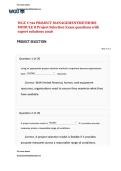 WGU C722 &vert; PROJECT MANAGEMENT METHODS &vert; MODULE 8  &vert; Project Selection Exam &vert;questions with expert solutions 2026