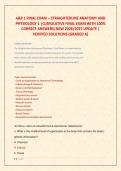 A&P 1 FINAL EXAM &ndash; STRAIGHTERLINE ANATOMY AND &NewLine;PHYSIOLOGY 1 &vert;CUMULATIVE FINAL EXAM WITH 100&percnt; &NewLine;CORRECT ANSWERS&vert;NEW 2026&sol;2027 UPDATE &vert; &NewLine;VERIFIED SOLUTIONS &lpar;GRADED A&rpar;