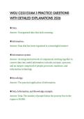 WGU C233 EXAM 3 PRACTICE QUESTIONS&NewLine;WITH DETAILED EXPLANATIONS 2026