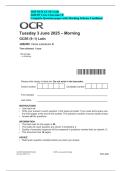 OCR GCSE Latin J282-05 Verse Literature B June 2025 Morning Question Paper and Mark Scheme Answers 2025&sol; 2026 &ndash; Complete Revision Guide&comma; Exam Practice Workbook&comma; 100&percnt; Verified with Correct Questions and Answers