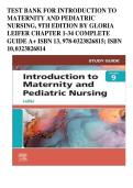 Introduction to Maternity and Pediatric Nursing &lpar;9th Edition&comma; Gloria Leifer&rpar; &ndash; Study Guide and Practice Questions