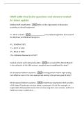 HIMT 2300 Final Exam questions and answers Graded&NewLine;A&plus; latest update&NewLine;Medical staff classification -refers to the organization of physicians&NewLine;according to clinical assignment&NewLine;P&period;L&period; 89-97 of 1965 - &lowbar;&lowbar;&lowbar;&lowbar;&lowbar;&lowbar;&lowbar;&lowbar;&lowbar;&lowbar;&lowbar;&lowbar;&lowbar;&lowbar; is the federal legislation that enacted&NewLine;the
