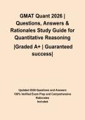 GMAT Quant 2026 &vert; Questions&comma; Answers & Rationales Study Guide for Quantitative Reasoning