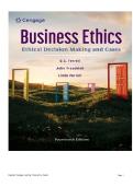 TEST BANK FOR Business Ethics&colon; Ethical Decision Making and Cases 14th Edition by O&period; C&period; Ferrell&comma; John Fraedrich&comma; Ferrell ISBN&colon;978-8214043099 COMPLETE GUIDE ALL CHAPTERS COVERED 100&percnt; VERIFIED A&plus; GRADE ASSURED&excl;&excl;&excl;&excl;&excl;&excl;NEW LATEST UPDATE&excl;&excl;&excl;&excl;&excl;