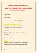 NURS 231 PATHOPHYSIOLOGY FINAL EXAM &ndash;  &NewLine;VERSION A & B PORTAGE LEARNING &vert; ACTUAL EXAM&vert; &NewLine;COMPLETE QUESTIONS AND CORRECT DETAILED ANSWERS &NewLine;&lpar;VERIFIED ANSWERS&rpar; GRADED A&plus; 