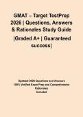 GMAT &ndash; Target TestPrep 2026 &vert; Questions&comma; Answers & Rationales Study Guide