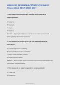 TEST BANK WGU D115 Advanced Pathophysiology Final Exam Practice Questions and Answers 2027 Study Guide