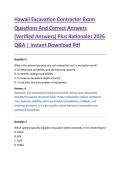Hawaii Excavation Contractor Exam &NewLine;Questions And Correct Answers &NewLine;&lpar;Verified Answers&rpar; Plus Rationales 2026 &NewLine;Q&A &vert; Instant Download Pdf 
