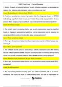 TEST BANK D487 Secure Software Design Final Exam Practice Questions and Answers Study Guide