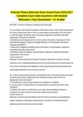  Polestar Pilates Reformer Exam Actual Exam 2026&sol;2027 &vert; Complete Exam-Style Questions with Detailed Rationales &vert; Pass Guaranteed &ndash; A&plus; Graded