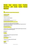 TEST BANK Florida Civic Literacy Exam Practice Questions and Study Guide Review Resource 2026-2027