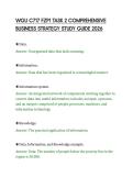 WGU C717 FZP1 TASK 2 COMPREHENSIVE&NewLine;BUSINESS STRATEGY STUDY GUIDE 2026
