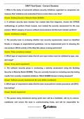 WGU D487 Secure Software Design Final Exam Study Guide Review Resource