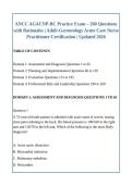 ANCC AGACNP-BC Practice Exam &ndash; 260 Questions &NewLine;with Rationales &vert; Adult-Gerontology Acute Care Nurse &NewLine;Practitioner Certification &vert; Updated 2026