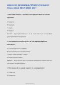 WGU D115 Advanced Pathophysiology Final Exam Study Guide Review Resource