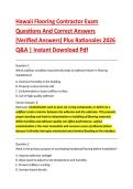 Hawaii Flooring Contractor Exam &NewLine;Questions And Correct Answers &NewLine;&lpar;Verified Answers&rpar; Plus Rationales 2026 &NewLine;Q&A &vert; Instant Download Pdf 