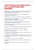 AAMI PRINCIPLES OF EMBALMING III PHT 414 QUESTIONS AND ANSWERS
