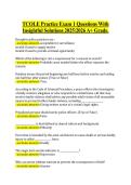 TCOLE Practice Exam 1 Questions With &NewLine;Insightful Solutions 20252026 A&plus; Grade&period; 