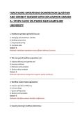 HEALTHCARE OPERATIONS EXAMINATION QUESTION &NewLine;AND CORRECT ANSWER WITH EXPLANATION GRADED &NewLine;A&plus; STUDY GUIDE 