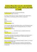 TCOLE PRACTICE EXAM 1 QUESTIONS &NewLine;WITH INSIGHTFUL SOLUTIONS 20252026 &NewLine;A&plus; Grade&period; 