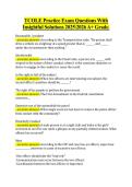 TCOLE Practice Exam Questions With &NewLine;Insightful Solutions 20252026 A&plus; Grade&period;