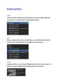 Final Cut Pro Questions And Correct Answers &vert;100&percnt; Verified &vert;Guaranteed Success &vert; update