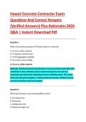 Hawaii Concrete Contractor Exam &NewLine;Questions And Correct Answers &NewLine;&lpar;Verified Answers&rpar; Plus Rationales 2026 &NewLine;Q&A &vert; Instant Download Pdf 