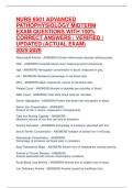 NURS 6501 ADVANCED PATHOPHYSIOLOGY MIDTERM EXAM QUESTIONS WITH 100&percnt; CORRECT ANSWERS &vert; VERIFIED &vert; UPDATED &lpar;ACTUAL EXAM&rpar; 20252026