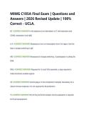 MIMG C185A Final Exam &vert; Questions and &NewLine;Answers &vert; 2026 Revised Update &vert; 100&percnt; &NewLine;Correct - UCLA&period;