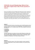 NURS 6501 Advanced Pathophysiology Midterm Exam 2025 &vert; Complete Study Guide &vert; Practice Questions & Answers bundle