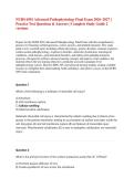 NURS 6501 Advanced Pathophysiology Final Exam 2026&ndash;2028 &vert; Practice Test Questions & Answers &vert; Complete Study Guide bundle