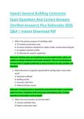 Hawaii General Building Contractor &NewLine;Exam Questions And Correct Answers &NewLine;&lpar;Verified Answers&rpar; Plus Rationales 2026 &NewLine;Q&A &vert; Instant Download Pdf 