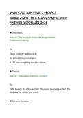 WGU C783 AHN1 TASK 2 PROJECT&NewLine;MANAGEMENT MOCK ASSESSMENT WITH&NewLine;ANSWER RATIONALES 2026