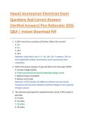 Hawaii Journeyman Electrician Exam &NewLine;Questions And Correct Answers &NewLine;&lpar;Verified Answers&rpar; Plus Rationales 2026 &NewLine;Q&A &vert; Instant Download Pdf 