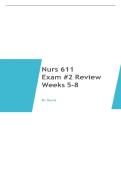 NURS 611 EXAM 2 REVIEW &vert; WEEKS 5-8 &vert; 2026 UPDATE &vert; RATED A&plus;
