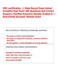 CMC certification  &vert;&vert; Most Recent Exam Actual &NewLine;Complete Real Exam 300 Questions And Correct &NewLine;Answers &lpar;Verified Answers&rpar; Already Graded A&plus; &vert; &NewLine;Guaranteed Success&excl;&excl; Newest Exam